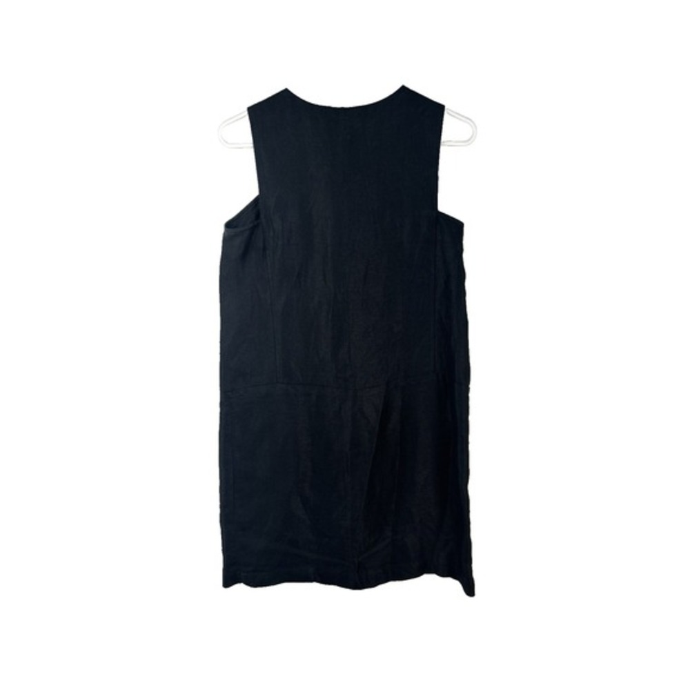 J.‎ McLaughlin Weezie Black Linen Blend Sheath Dress Front Pocket Detail Sz XS - Picture 5 of 10